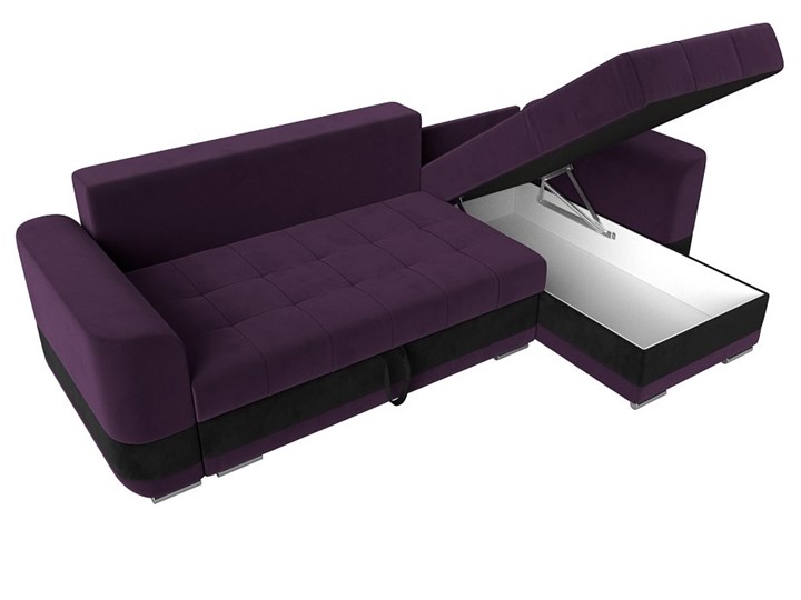 Угловой диван Честер, Фиолетовый/черный (велюр) в Екатеринбурге - изображение 5