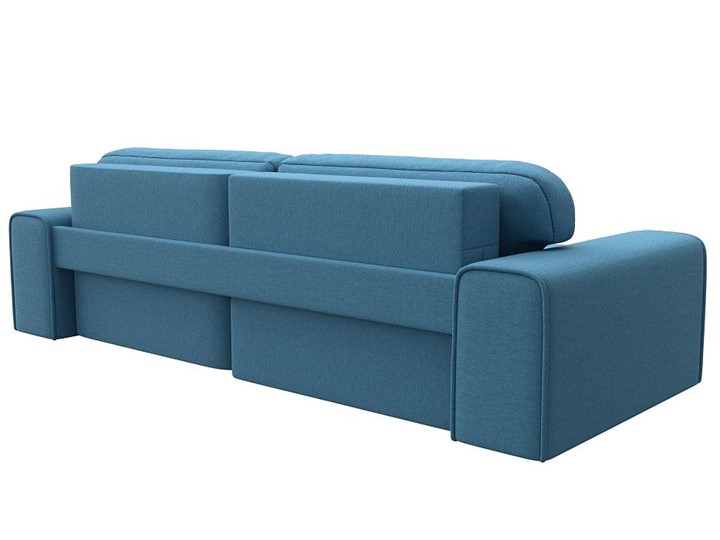 Угловой диван с оттоманкой Лига-029, Амур голубой (Рогожка) в Первоуральске - изображение 3