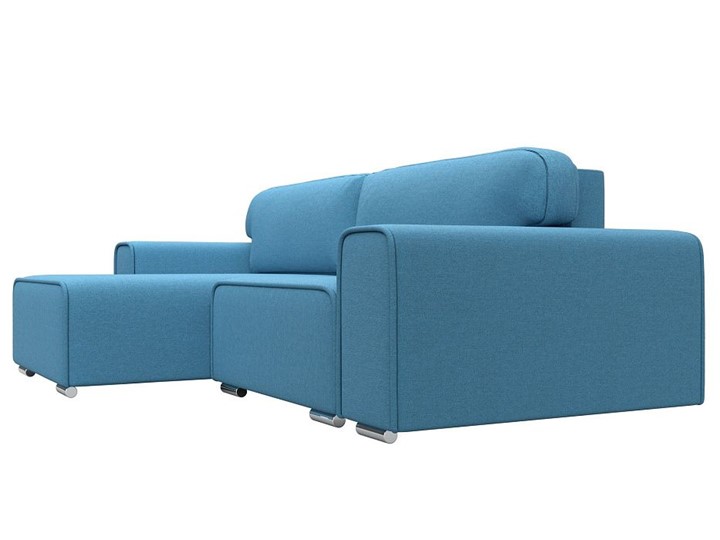 Угловой диван с оттоманкой Лига-029, Амур голубой (Рогожка) в Первоуральске - изображение 6