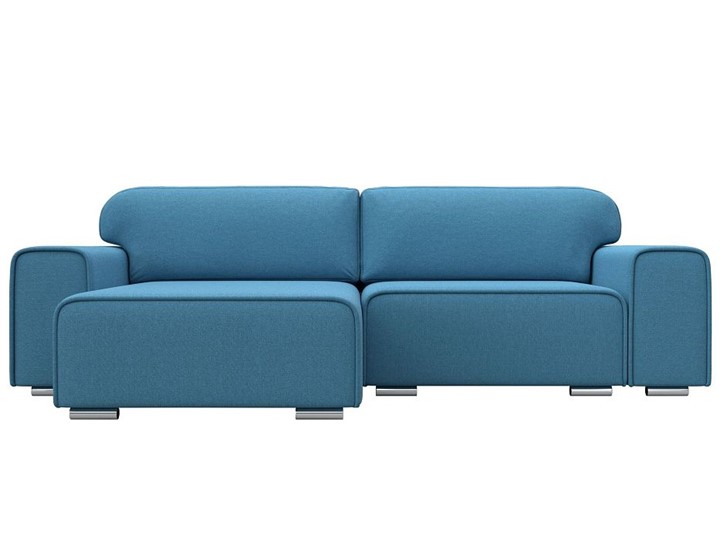 Угловой диван с оттоманкой Лига-029, Амур голубой (Рогожка) в Первоуральске - изображение 7
