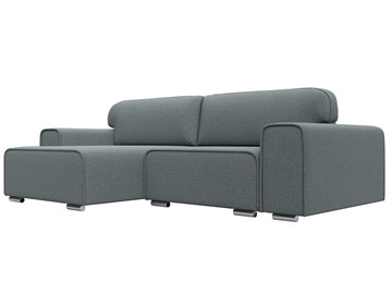 Угловой диван с оттоманкой Лига-029, Амур серый (Рогожка) в Екатеринбурге