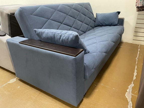 Прямой диван Престиж 15 Боннель МДФ Оникс 17 сер.гол в Первоуральске - изображение