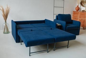 Комплект мебели Амира синий диван + кресло в Екатеринбурге - предосмотр 3