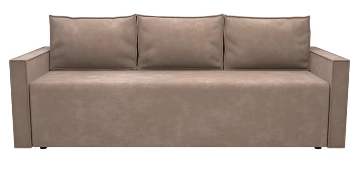 Прямой диван Берта линейный Велюр бежевый в Первоуральске - изображение 1