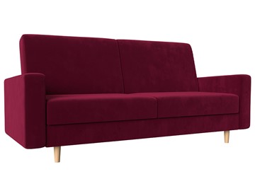 Прямой диван Бонн, Бордовый (микровельвет) в Ревде
