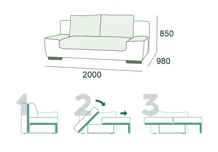 Прямой диван Бостон 3 БД в Артемовском - изображение 14