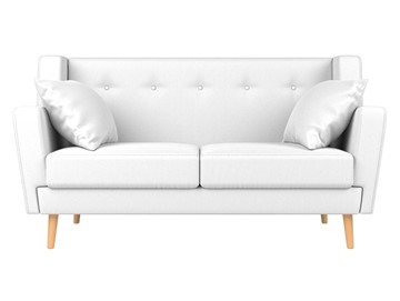 Прямой диван Брайтон 2, Белый (экокожа) в Ревде - предосмотр 1