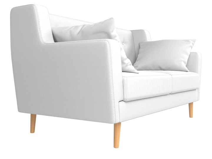 Прямой диван Брайтон 2, Белый (экокожа) в Первоуральске - изображение 2