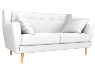 Прямой диван Брайтон 2, Белый (экокожа) в Ревде