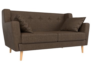 Прямой диван Брайтон 2, Коричневый (рогожка) в Первоуральске
