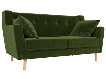 Прямой диван Брайтон 2, Зеленый (микровельвет) в Первоуральске