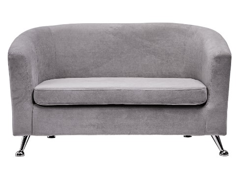 Прямой диван Брамс 2Д серый в Екатеринбурге - изображение