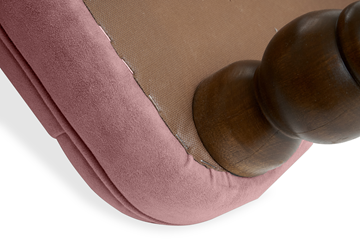 Прямой диван Бриджит розовый ножки коричневые в Кушве - предосмотр 2