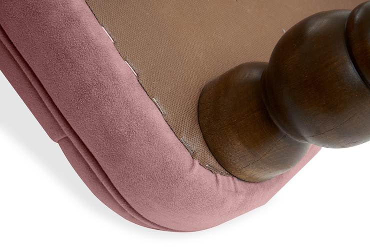 Прямой диван Бриджит розовый ножки коричневые в Екатеринбурге - изображение 2