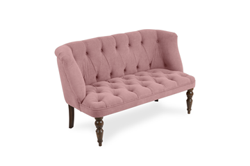 Прямой диван Бриджит розовый ножки коричневые в Кушве
