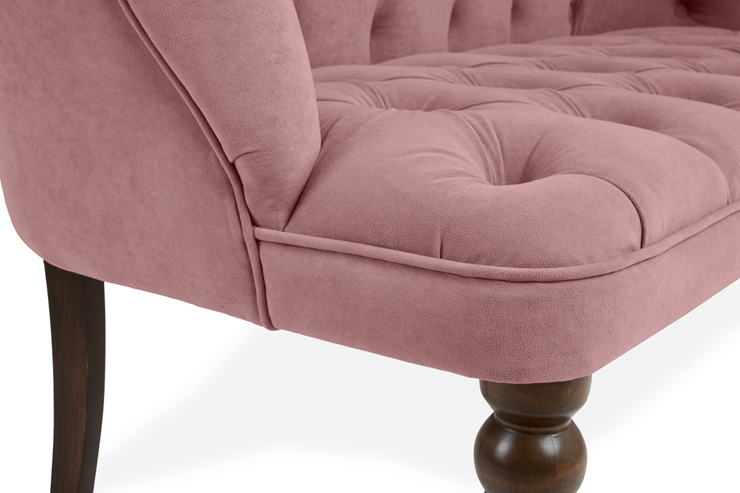 Прямой диван Бриджит розовый ножки коричневые в Кушве - изображение 5