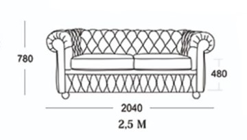 Прямой диван Честер 2,5М (седафлекс) в Богдановиче - предосмотр 16