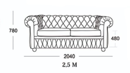 Прямой диван Честер 2,5М (седафлекс) в Полевском - изображение 16