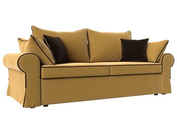 Прямой диван Элис, Желтый (микровельвет) в Кушве