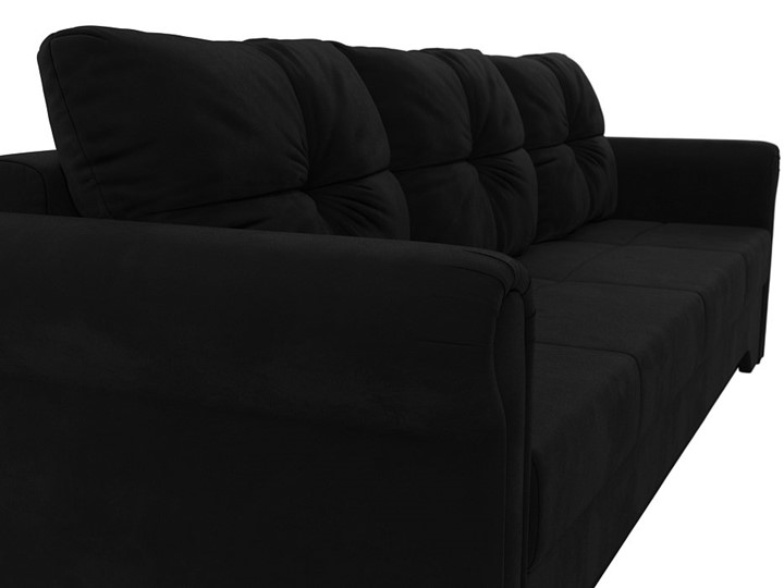 Прямой диван Европа боннель, Черный (микровельвет) в Екатеринбурге - изображение 5