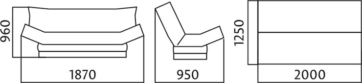 Прямой диван Клик-Кляк стёганый в Красноуфимске - изображение 3