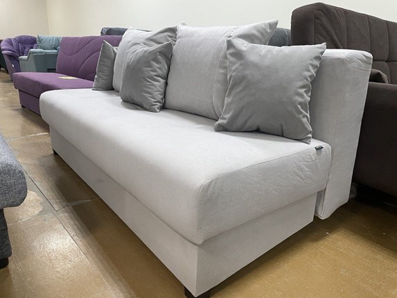 Прямой диван Комфорт 1 НПБ Оникс 09 св.сер, Оникс 10 сер в Нижнем Тагиле - изображение