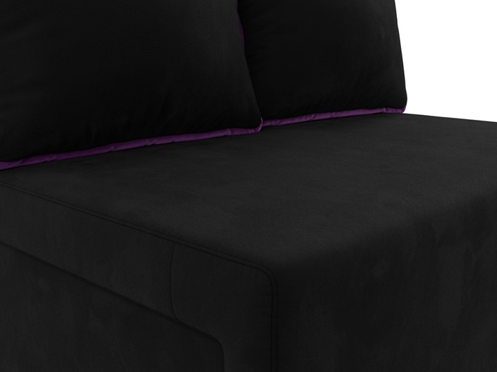 Прямой диван Лагуна, Черный/Фиолетовый (Микровельвет) в Екатеринбурге - изображение 6