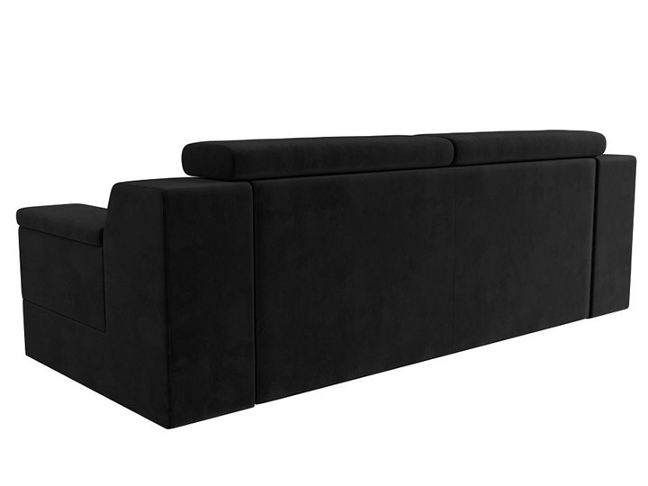 Прямой диван Лига-003 НПБ, Черный (Велюр) в Кушве - изображение 4