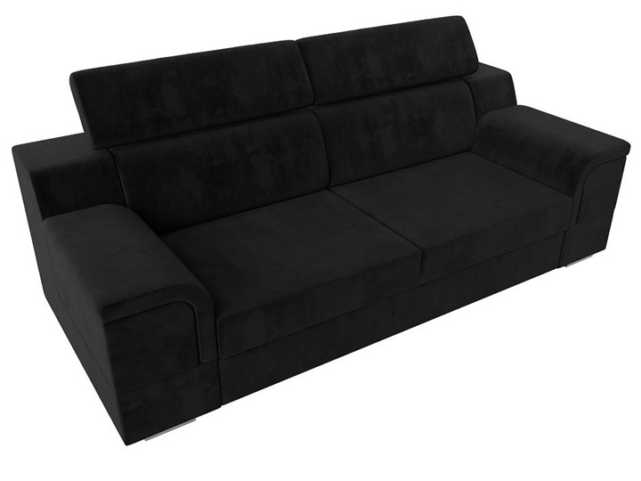 Прямой диван Лига-003 НПБ, Черный (Велюр) в Кушве - изображение 5