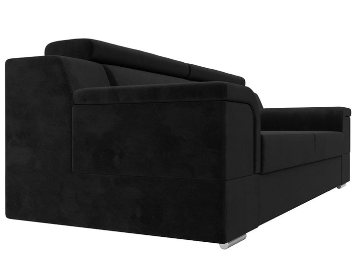 Прямой диван Лига-003 НПБ, Черный (Велюр) в Кушве - изображение 8
