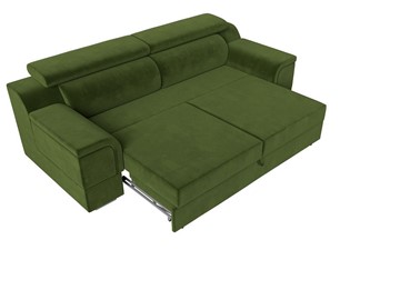 Прямой диван Лига-003 НПБ, Зеленый (Микровельвет) в Кушве - предосмотр 1