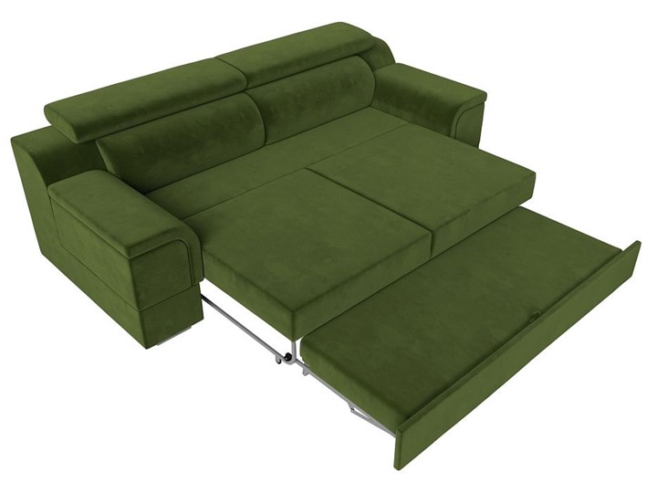 Прямой диван Лига-003 НПБ, Зеленый (Микровельвет) в Первоуральске - изображение 2