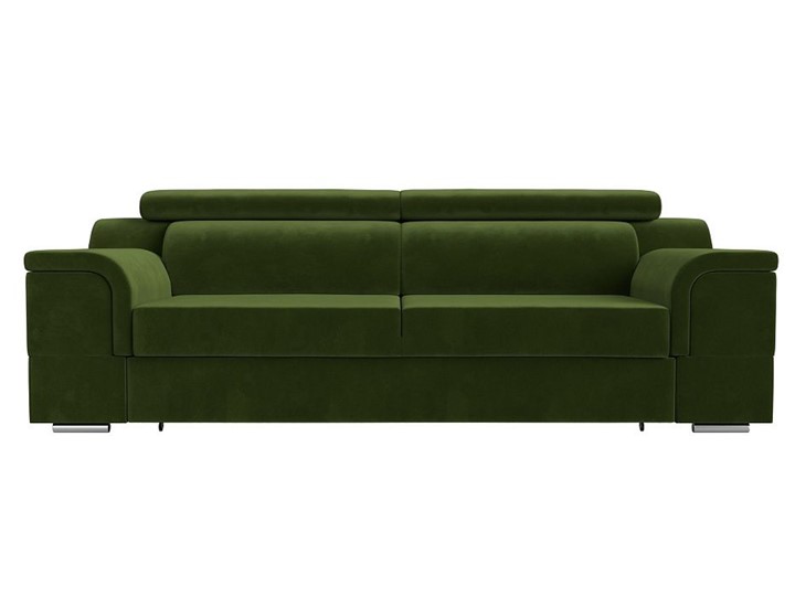 Прямой диван Лига-003 НПБ, Зеленый (Микровельвет) в Кушве - изображение 4