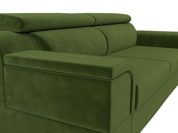 Прямой диван Лига-003 НПБ, Зеленый (Микровельвет) в Кушве - предосмотр 6