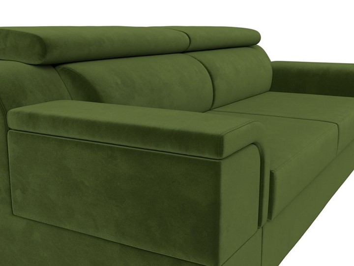 Прямой диван Лига-003 НПБ, Зеленый (Микровельвет) в Первоуральске - изображение 6