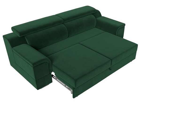Прямой диван Лига-003 НПБ, Зеленый (Велюр) в Первоуральске - изображение 1