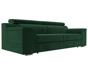 Прямой диван Лига-003 НПБ, Зеленый (Велюр) в Ирбите