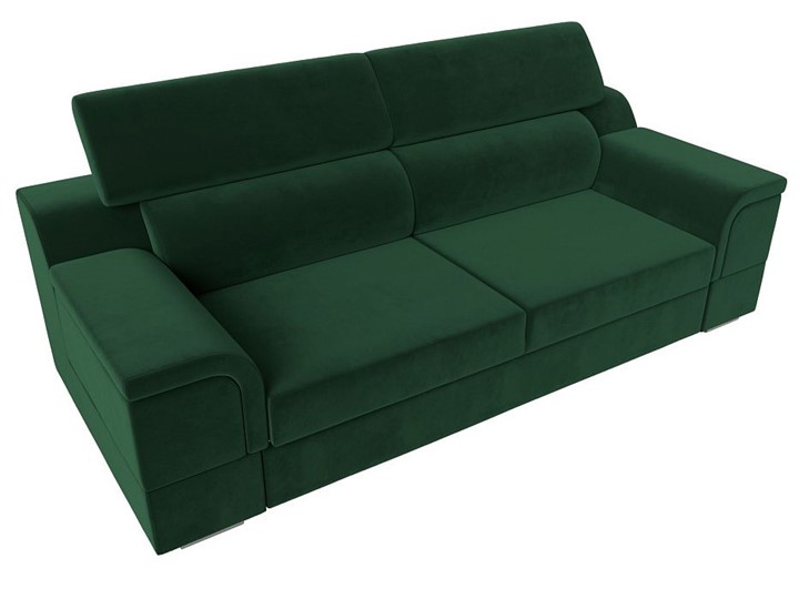 Прямой диван Лига-003 НПБ, Зеленый (Велюр) в Первоуральске - изображение 4