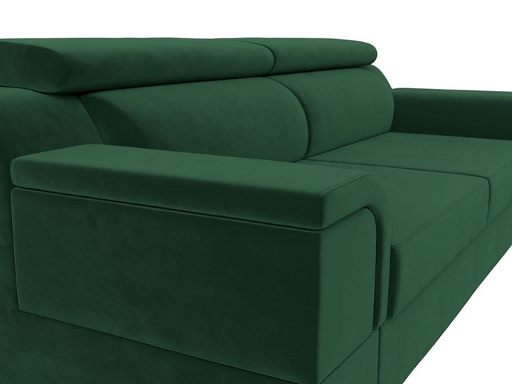 Прямой диван Лига-003 НПБ, Зеленый (Велюр) в Первоуральске - изображение 9