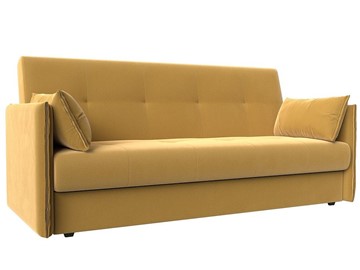 Прямой диван Лига-018, Желтый (микровельвет) в Асбесте