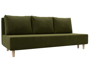 Прямой диван Лига-033, Зеленый (Микровельвет) в Первоуральске