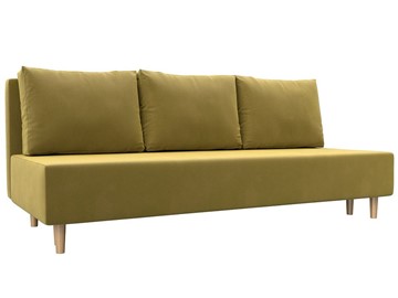 Прямой диван Лига-033, Желтый (Микровельвет) в Ревде
