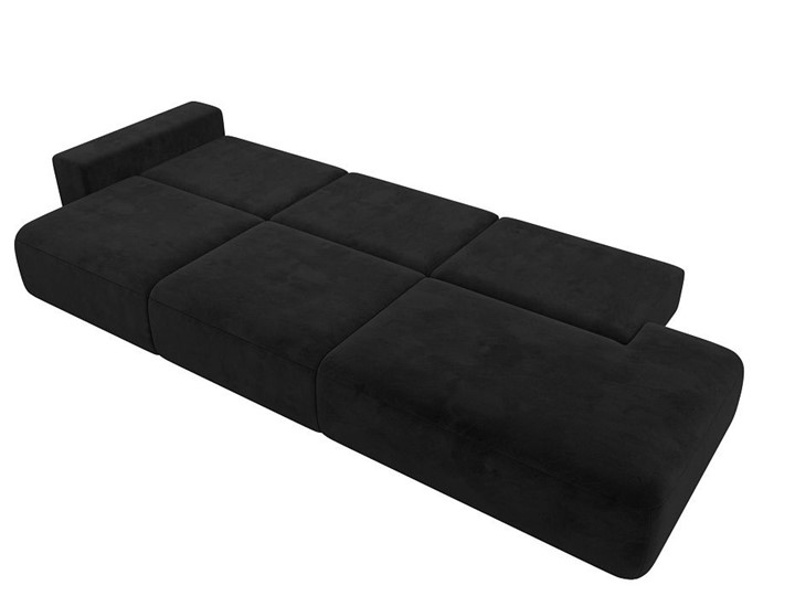 Прямой диван Лига-036 Модерн Лонг, Черный (велюр) в Екатеринбурге - изображение 4