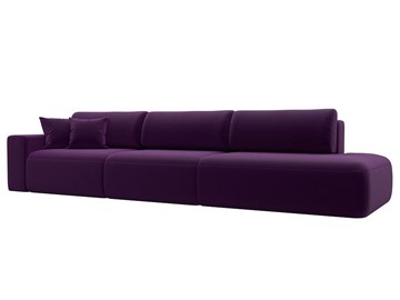 Прямой диван Лига-036 Модерн Лонг, Фиолетовый (микровельвет) в Екатеринбурге
