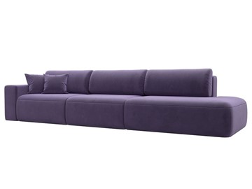 Прямой диван Лига-036 Модерн Лонг, Фиолетовый (велюр) в Екатеринбурге