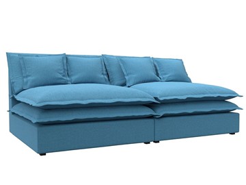 Прямой диван Лига-040, Амур голубой (рогожка) в Асбесте