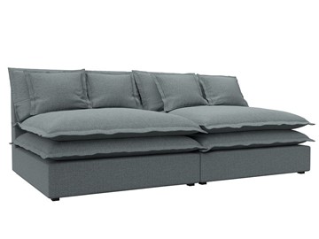 Прямой диван Лига-040, Амур серый(рогожка) в Ревде