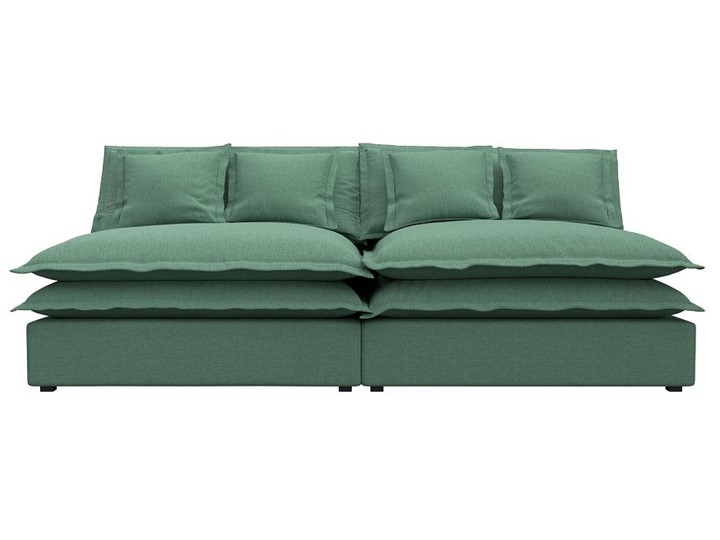 Прямой диван Лига-040, Амур зеленый (рогожка) в Екатеринбурге - изображение 1