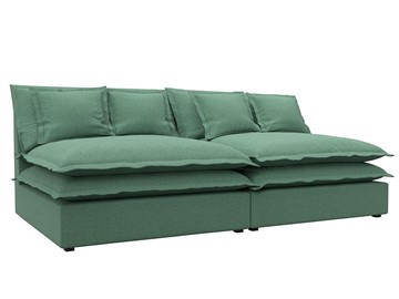 Прямой диван Лига-040, Амур зеленый (рогожка) в Первоуральске