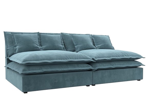 Прямой диван Лига-040, Бирюзовый (Велюр) в Ревде - изображение